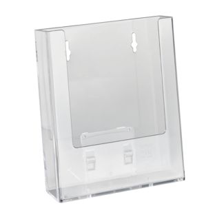 Prospekthalter Wand/ Stand, Polystyrol, Taymar 1 x A5  | Hochformat 