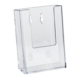 Prospekthalter Wand/ Stand, Polystyrol, Taymar 1 x 1/3 A4  | Hochformat 