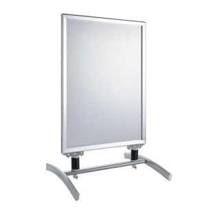 Kundenstopper SPIDER A1, windfest, 32 mm Profil, silber  