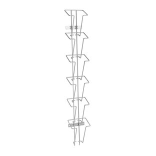 Wandprospekthalter JACKSON aus Draht, Metall, silber A6  | Hochformat  | 6 