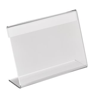 L-Aufsteller, Acryl 130 x 90 mm  | Querformat 