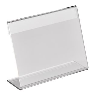 L-Aufsteller, Acryl 110 x 85 mm  | Querformat 