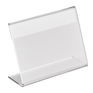 L-Aufsteller, Acryl 95 x 70 mm  | Querformat 