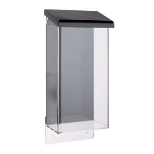 Flyerbox wetterfest mit Deckel, schwarz  1/3 A4 