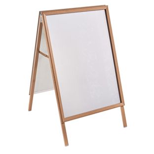 Kundenstopper A1 Outdoor SOLID-STOP 32 mm | Gehrung  | hellbraun 