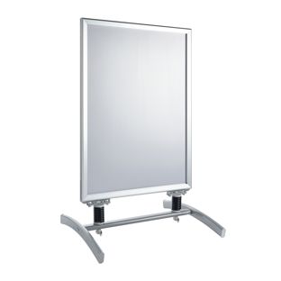 Kundenstopper SPIDER A1, windfest, 32 mm Profil, silber silber