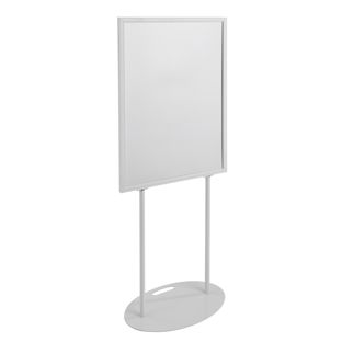 Plakatständer A1 doppelseitig, Ovalfuß weiß