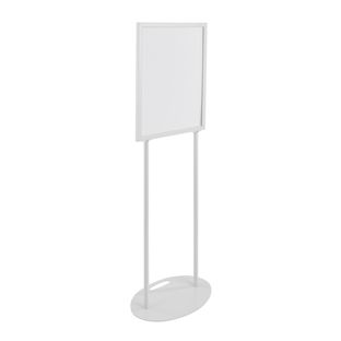 Plakatständer A2 doppelseitig, mit Ovalfuß weiß