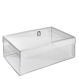 Acrylbox mit Deckel 300 x 200 x 100 mm  | Stülpdeckel 