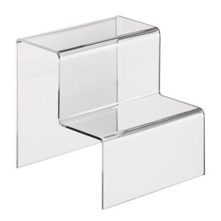 Deko Treppe, Acryl 105 x 100 x 100 mm  | transparent  | 2-stufig 