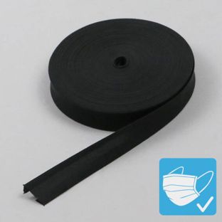Schrägband, Polyester, 20 mm (Rolle mit 25 m) schwarz 
