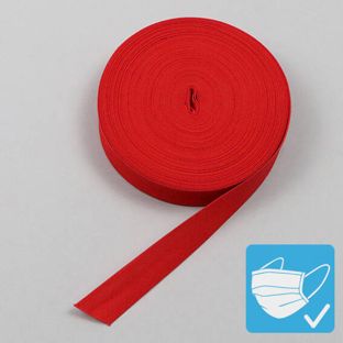 Schrägband, Polyester, 20 mm (Rolle mit 25 m) rot 