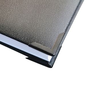 Buchecken Metall PS 16 - 16 x 16 mm  | schwarz lackiert 