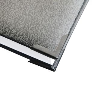 Buchecken Metall PS 22 - 22 x 22 mm  | schwarz lackiert 