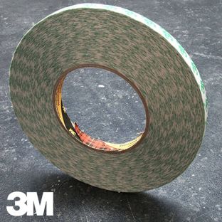 3M 9087, Doppelseitiges PVC-Klebeband, weiß, sehr starker Acrylatklebstoff 9 mm