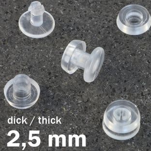 Druckösen Kunststoff, dicke Ausführung transparent  | 2.5 mm
