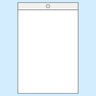 Druckverschlussbeutel, mit Rundloch, PP-Folie 160 x 220 mm 
