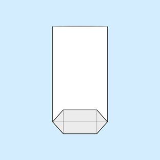 Kreuzbodenbeutel, OPP-Folie 85 x 145 mm 