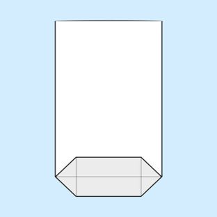 Kreuzbodenbeutel, OPP-Folie 180 x 260 mm 