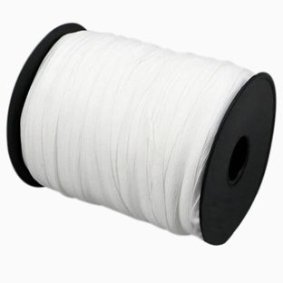 Gummizugschnüre auf Rolle, 6 mm, weiß, extra weich (Rolle mit 200 m) 