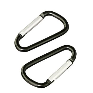 Karabinerhaken, Aluminium 75 mm | schwarz 