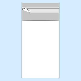 Klappenbeutel, wiederverschließbar, OPP-Folie, transparent 50 x 70 mm 