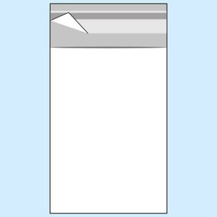 Klappenbeutel, wiederverschließbar, OPP-Folie, transparent 80 x 120 mm 