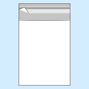 Klappenbeutel, wiederverschließbar, OPP-Folie, transparent 110 x 170 mm 