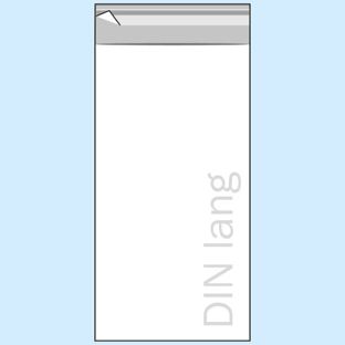 Klappenbeutel, wiederverschließbar, OPP-Folie, transparent 115 x 220 mm - 1/3 A4 