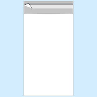 Klappenbeutel, wiederverschließbar, OPP-Folie, transparent 120 x 200 mm 