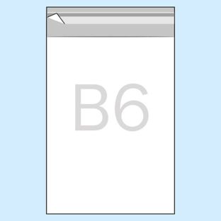 Klappenbeutel, wiederverschließbar, OPP-Folie, transparent 130 x 180 mm - B6 
