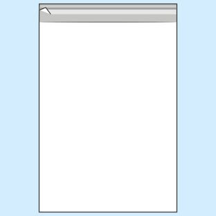 Klappenbeutel, wiederverschließbar, OPP-Folie, transparent 165 x 230 mm - C5 