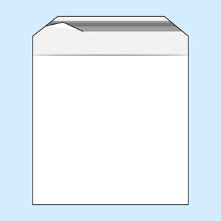 Klappenbeutel, wiederverschließbar, PE-Folie, transparent 220 x 220 mm - 1/6 DIN  | 50 µm