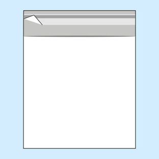 Klappenbeutel, wiederverschließbar, OPP-Folie, transparent 300 x 300 mm 