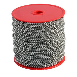 Kugelketten auf Rolle 100 m | 2.4 mm | silber  | Edelstahl 