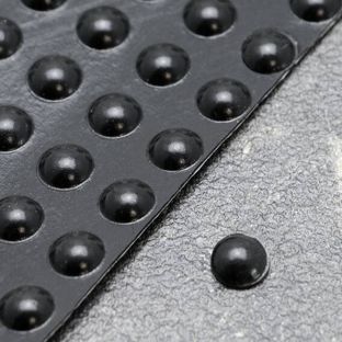 Elastikpuffer, Halbkugel, selbstklebend 10 mm | schwarz 