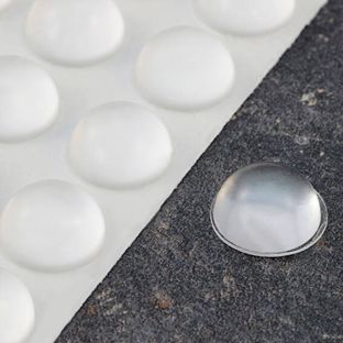 Elastikpuffer, Halbkugel, selbstklebend 19 mm | transparent 