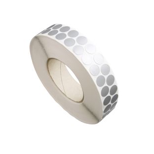 Gewebeklebepunkte, silber 15 mm | 5000 Stk | 2-bahnig 