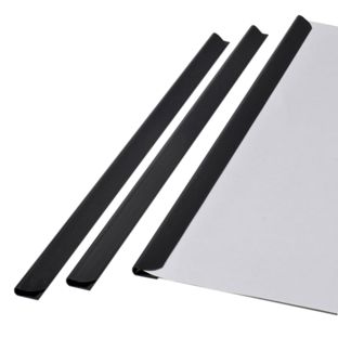 Klemmschienen DIN A5, schwarz, 3-4 mm 
