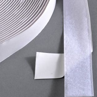 Flauschband selbstklebend auf Rolle mit 25 m 30 mm | weiß 