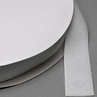 Klettband zum Nähen, Flausch (Rolle mit 25 m) 38 mm | weiß 