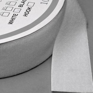 Klettband zum Nähen, Flausch (Rolle mit 25 m) 50 mm | weiß 