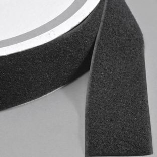 Klettband zum Nähen, Flausch (Rolle mit 25 m) 50 mm | schwarz 