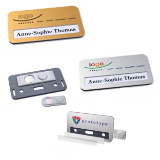 Namensschilder office alu-print Magnet 