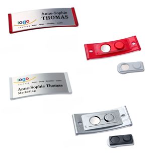 Namensschilder polar® alu-complete magnet 