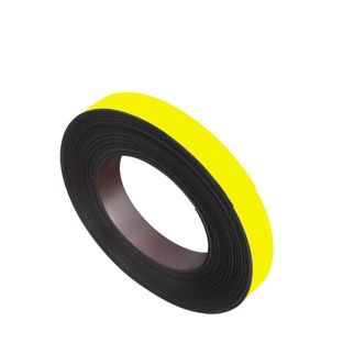 Magnetband farbig 20 mm | gelb  | 10 m | 1 mm
