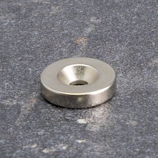Scheibenmagnete aus Neodym mit Bohrung und Senkung 18 mm