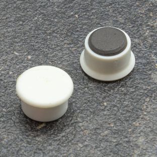Büromagnet, rund, weiß, 20 mm 13 mm | weiß 