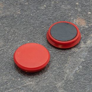 Büromagnet, rund 24 mm | rot 