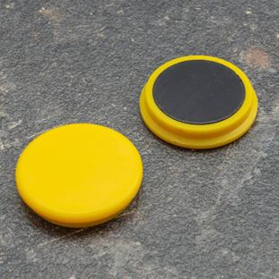 Büromagnet, rund 32 mm | gelb 